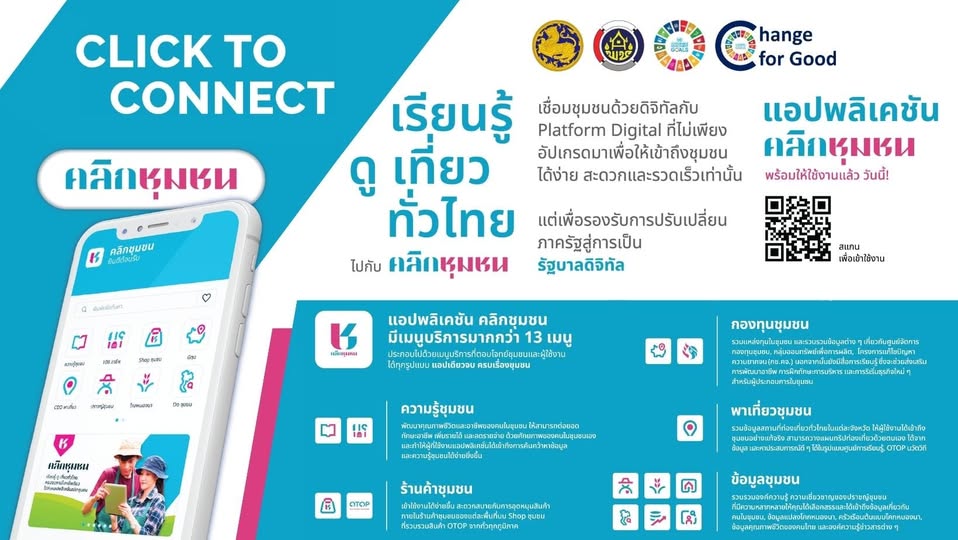 เชิญชวนใช้งาน click ชุมชน